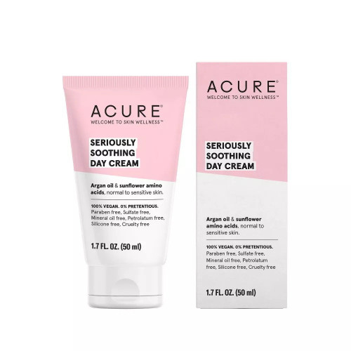 Acure, Seriously Soothing Day Cream, Sensitive Facial Cream, 1.7 Oz