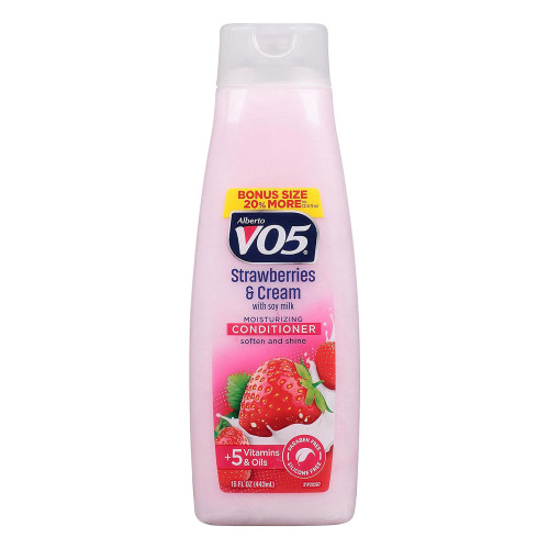 V05 Conditioner Moisture Milks Strawberries & Cream, 15 Oz