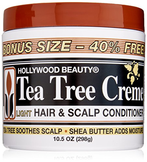 Hollywood Beauty Tea Tree Creme Hair And Scalp Conditioner, White , 10.5 Ounce