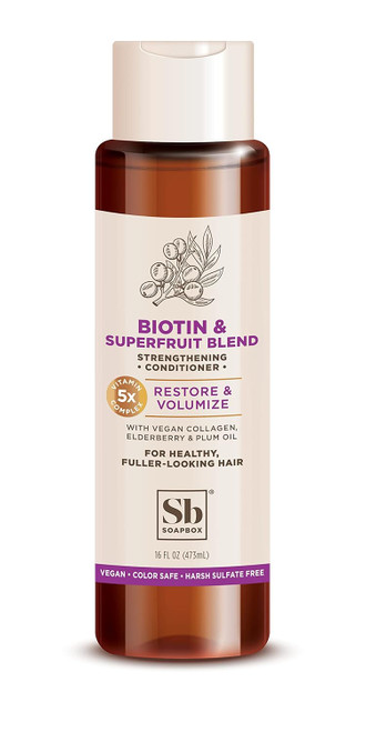 Soapbox Soap Conditioner, Volumizing Conditioner With Biotin And Superfruit Blend, 16Oz