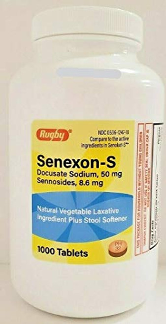 Rugby Senexon-S Senna & Dousate Sodium 1000Ct