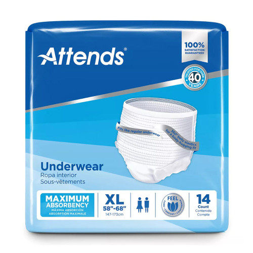 Attends Healthcare Products 25433101 White Extra Large Adult Moderate Absorbent Underwear