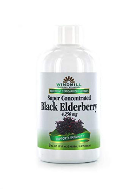 Windmill Natural Vitamins Super Concentrated Black Elderberry, 8 Oz