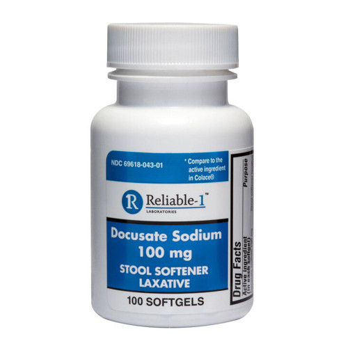 Docusate Sodium Stool Softener (100 Mg, Soft Gel)