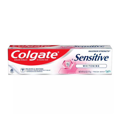Colgate Sensitive Toothpaste Stain Removing Toothpaste, Mint, 6 Oz