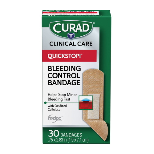 Curad Quickstop Flexible Adhesive Bandage Multi-Color, 30 Ea