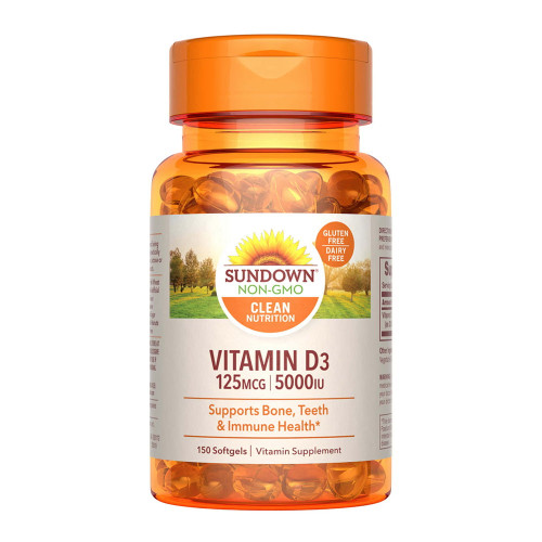 Sundown Naturalsâ® Vitamin D3 125 Mcg (5000 Iu), 150 Softgels