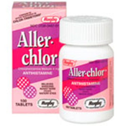 Rugby Aller-Chlor Chlorpheniramine Maleate 4Mg Tablet, Otc Medicine For Allergies, 100 Ct