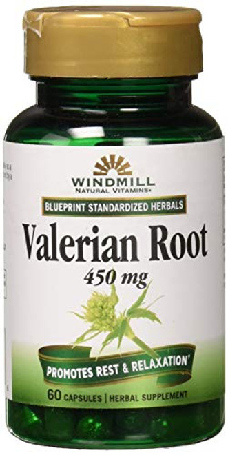 Valerian Root 450Mg Extract 60 Caps By Windmill