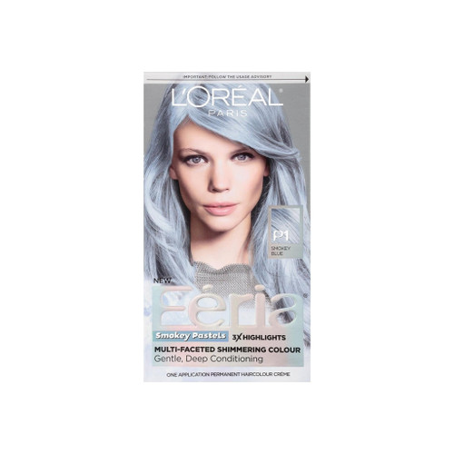 L'Oreal Paris Feria Smokey Pastels Permanent Haircolor, Smokey Blue 1 Ea