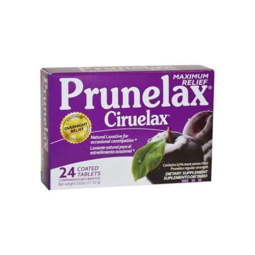 Prunelax Ciruelax Maximum Felief Natural Laxative For Occasional Constipation, Tablets 24 Ea