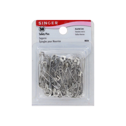 Singer Assorted Safety Pins, Multisize 50 Ea