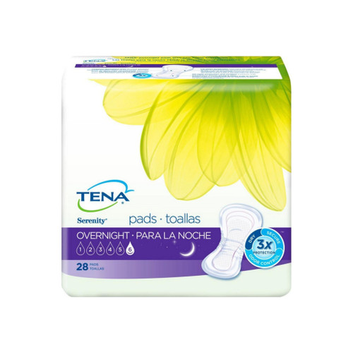Tena Incontinence Pads For Women, Overnight 28 Ea