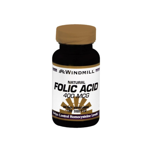 Windmill Folic Acid 400 Mcg Tablets Natural 180 Tablets