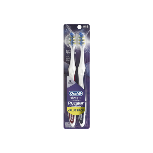 Oral-B Pulsar 3D White Advanced Vivid Toothbrush Soft 2 Each