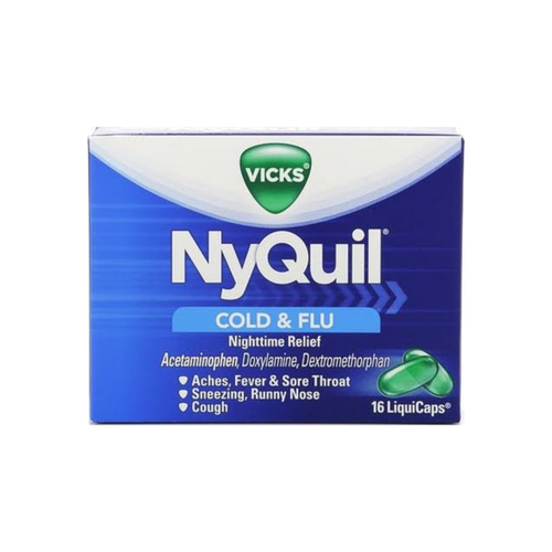 Vicks Nyquil Cold & Flu Relief Liquicaps 16 Ea