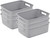 Sterilite Short Plastic Weave Storage Basket Gray - 6 Ct