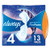 Always Infinity Feminine Pads For Women, Size 4 Overnight, With Wings, Unscented, 13 Ct