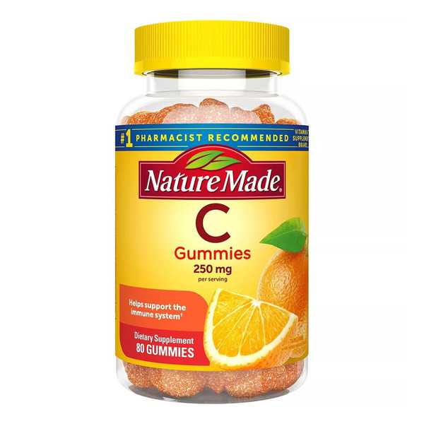 Nature Made Vitamin C Adult Gummies, Tangerine 80 Ea