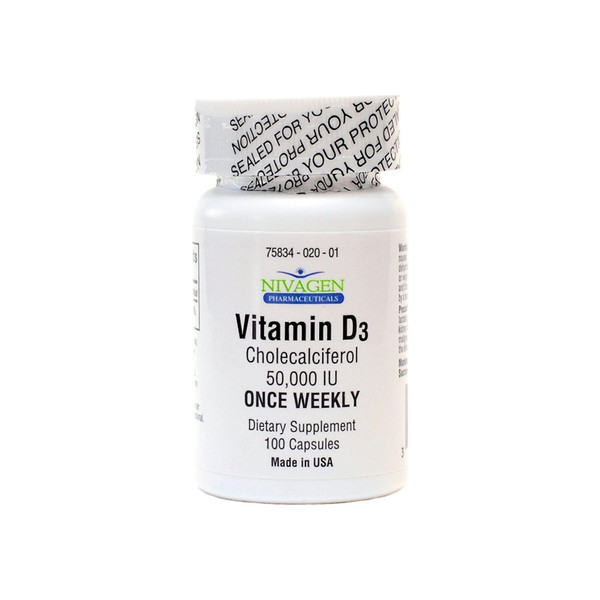 Nivagen Pharmaceuticals Vitamin D3 50,000 Iu 100 Ea