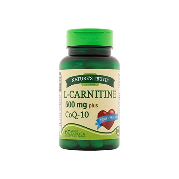 Nature'S Truth L-Carnitine 500 Mg Plus Coq-10 Dietary Supplement,  60 Ea