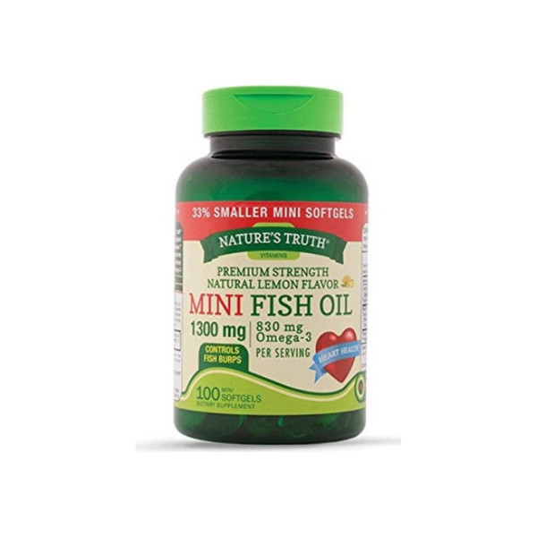 Nature'S Truth Mini Fish Oil Omega 3, Lemon Flavor,  100 Ea
