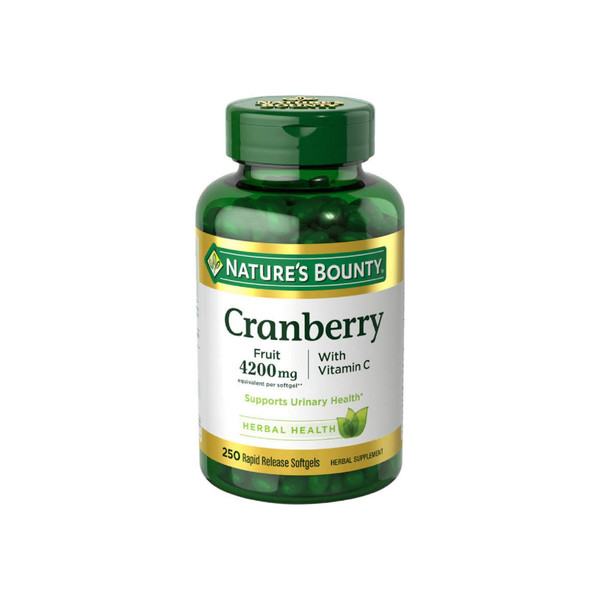 Nature'S Bounty Cranberry With Vitamin C 4200 Mg, 250 Softgels
