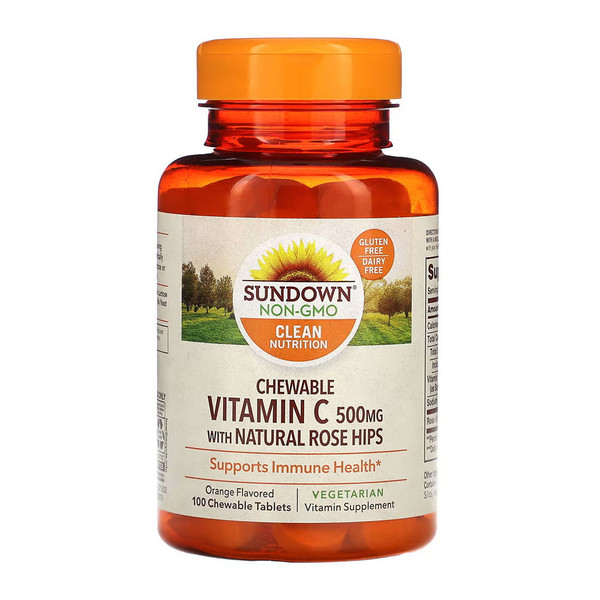 Sundown Naturals Chewable Vitamin C 500 Mg 100 Tablets