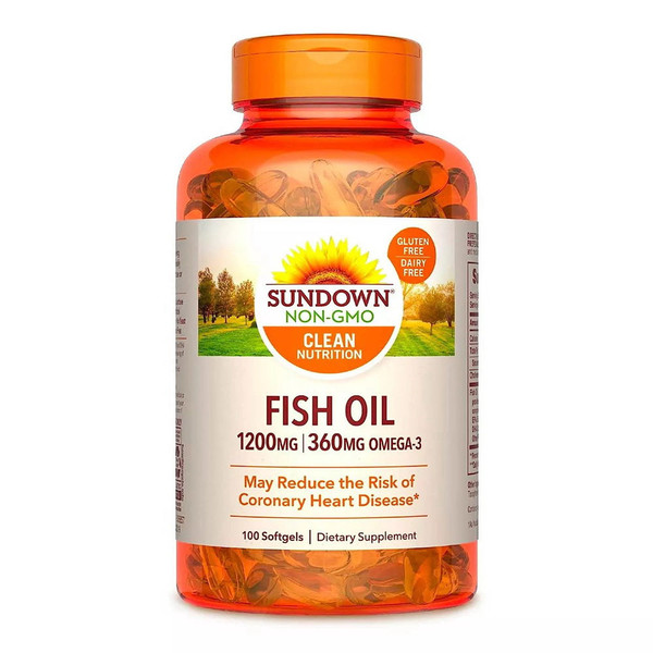 Sundown Naturals Fish Oil 1200 Mg With Natural Omega-3 Softgels 90 Soft Gels