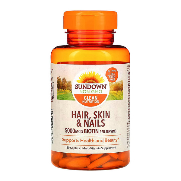 Sundown Naturals Hair, Skin & Nails Caplets 120 Ea