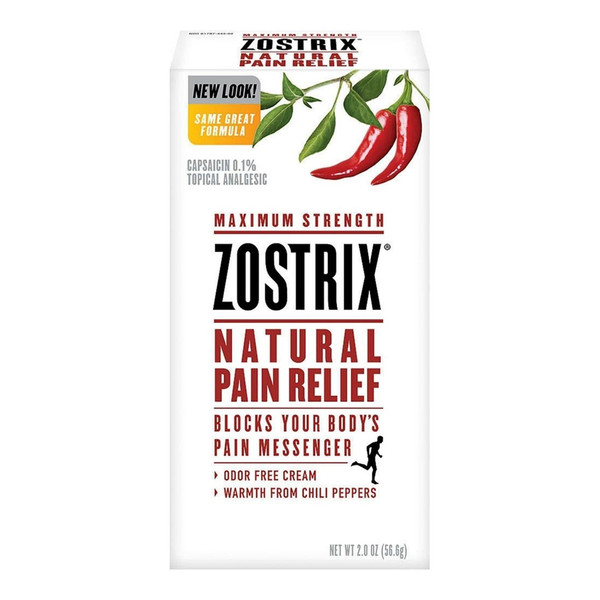 Zostrix Pain Relief Cream Maximum Strength 2 Oz