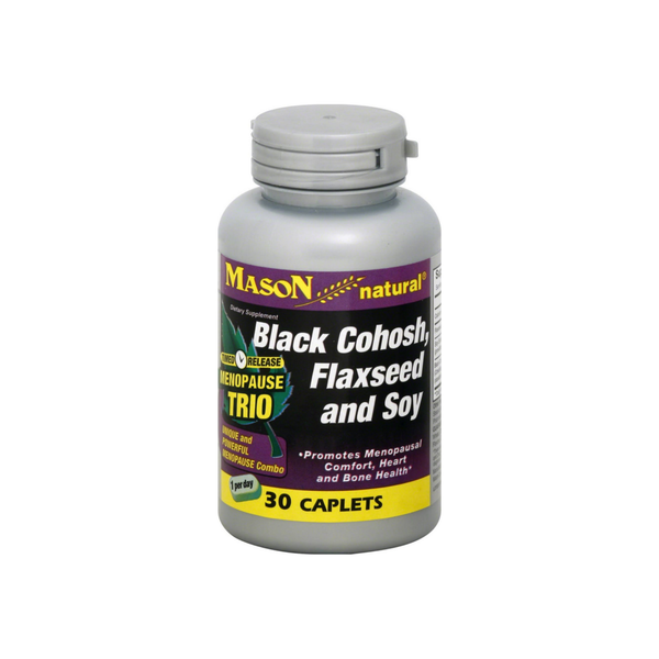 Mason Natural Black Cohosh Flaxseed & Soy Time Released Caplets 30 Ea