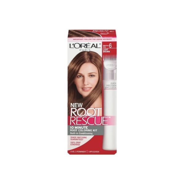 L'Oreal Root Rescue 10 Minute Root Coloring Kit, 6 Light Brown 1 Ea