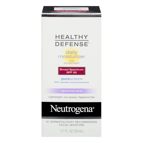 Neutrogena Healthy Defense Daily Moisturizer Sensitive Skin,  Spf 50 Lotion 1.70 Oz