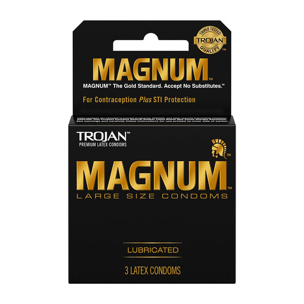 Trojan Magnum Condoms Large Lubricated Latex 3 Each
