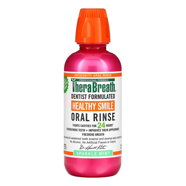 Therabreath Healthy Smile Rinse, Sparkle Mint, 16 Oz