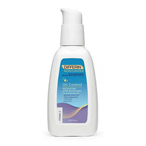 Differin Oil Absorbing Moisturizer With Sunscreen, Spf 30, 4 Oz