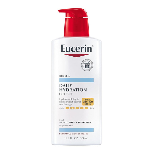 Eucerin Daily Hydration Moisturizer & Sunscreen Lotion Spf 15 16.9 Oz