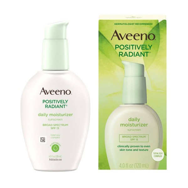 Aveeno Radiant Daily Skin Moisturizer With Spf 15 - 4 Oz