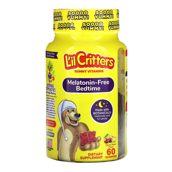 L’Il Critters Melatonin-Free Bedtime Dietary Supplement For Kids, 60 Gummies