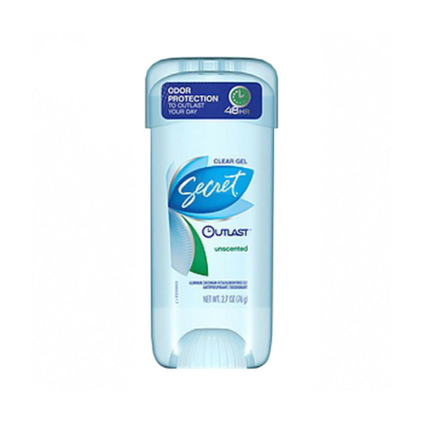 Secret Outlast Antiperspirant And Deodorant Clear Gel, Unscented - 2.7 Oz