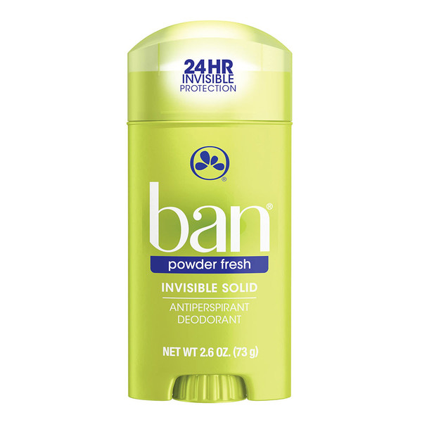 Ban Powder Fresh Invisible Solid Antiperspirant & Deodorant - 2.6 Oz