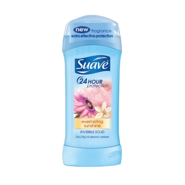 Suave 24Hr Protection Invisible Solid Everlasting Sunshine Deodorant - 2.6 Oz