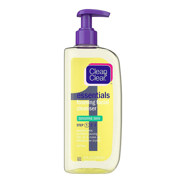 Clean & Clear Essentials Foaming Facial Cleanser For Sensitive Skin - 8 Oz