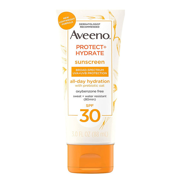 Aveeno Protect + Hydrate Body Sunscreen Lotion Spf 30 - 3 Oz