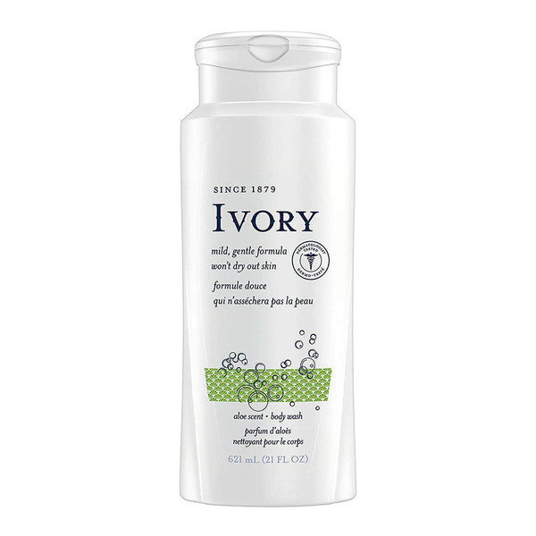 Ivory Scented Body Wash, Aloe 21 Oz