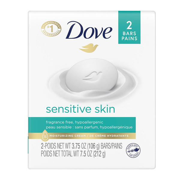 Dove Beauty Bar Sensitive Skin - 3.75 Oz X 2 Bars