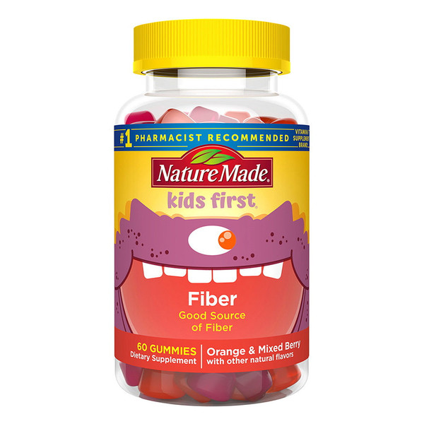 Nature Made Kids First Fiber Gummies Assorted Fruit Flavors - 60 Ct