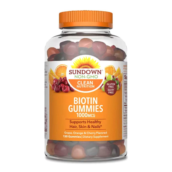 Sundown Naturals Biotin 1000 Mcg Gummies - 130 Count