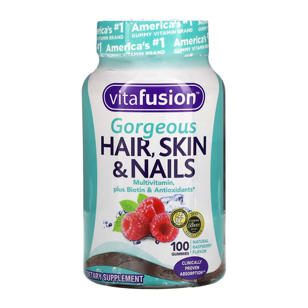 Vitafusion Gorgeous Hair, Skin & Nails Multivitamin Gummy Vitamins, 100Ct